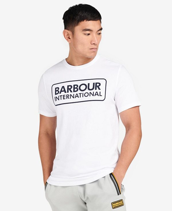 Barbour Essential Large Logo T-shirt ασπρα | BABO88278