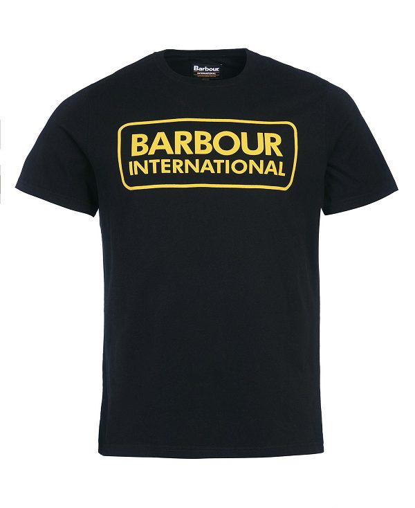 Barbour Essential Large Logo T-shirt μαυρα | BABO88279