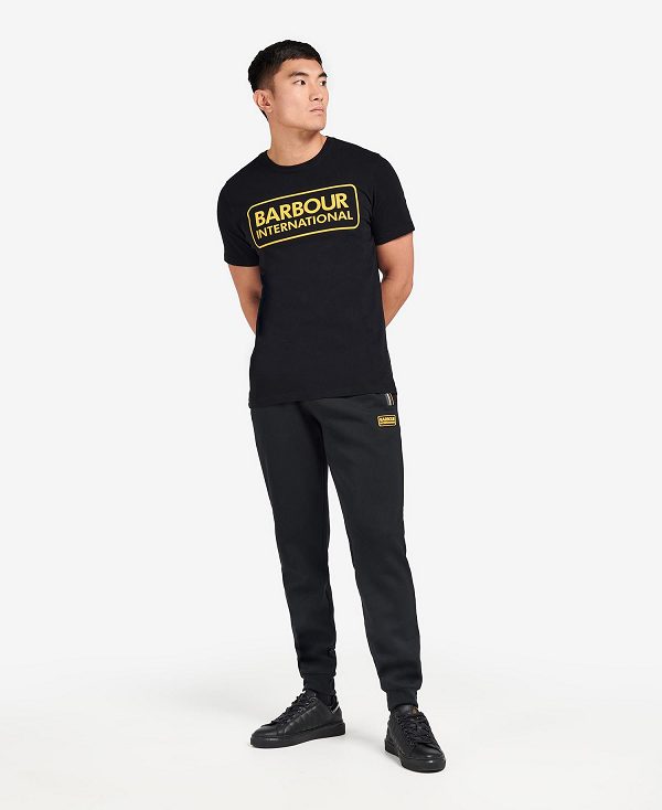 Barbour Essential Large Logo T-shirt μαυρα | BABO88279