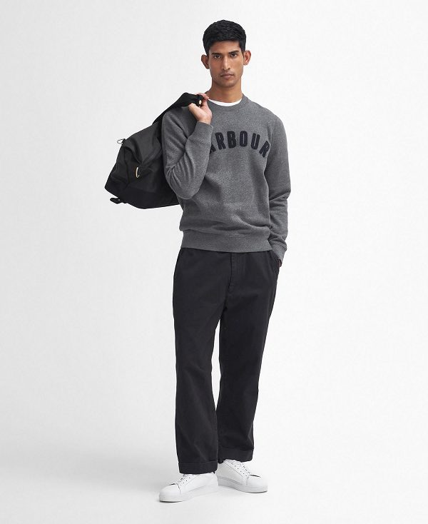 Barbour Essential Prep Logo Sweatshirt γκρι | BABO88640