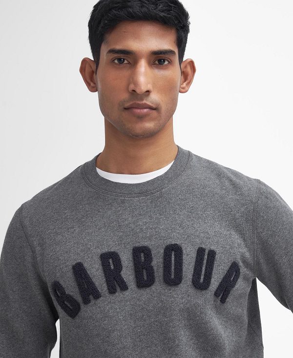 Barbour Essential Prep Logo Sweatshirt γκρι | BABO88640