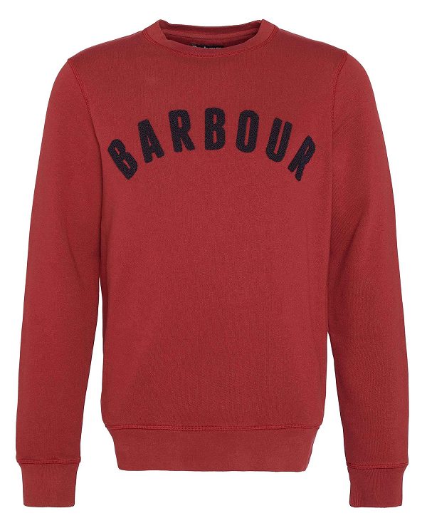 Barbour Essential Prep Logo Sweatshirt κοκκινα | BABO88658