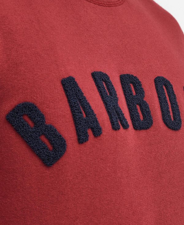 Barbour Essential Prep Logo Sweatshirt κοκκινα | BABO88658