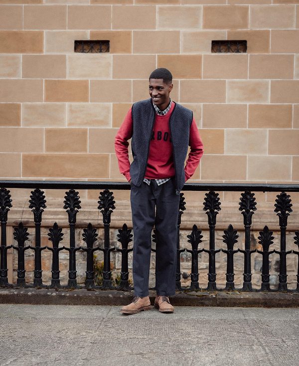 Barbour Essential Prep Logo Sweatshirt κοκκινα | BABO88658