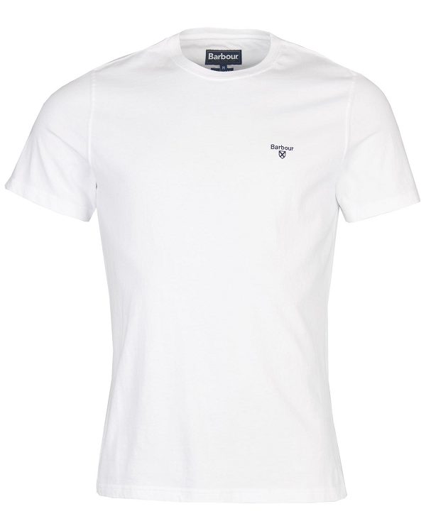 Barbour Essential Sports T-shirt ασπρα | BABO88284