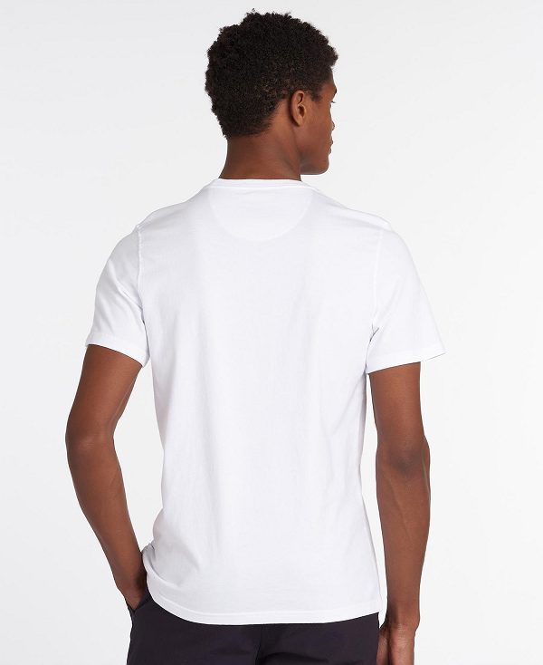 Barbour Essential Sports T-shirt ασπρα | BABO88284
