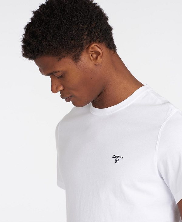 Barbour Essential Sports T-shirt ασπρα | BABO88284