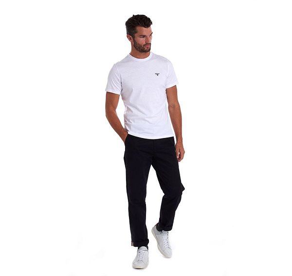 Barbour Essential Sports T-shirt ασπρα | BABO88284