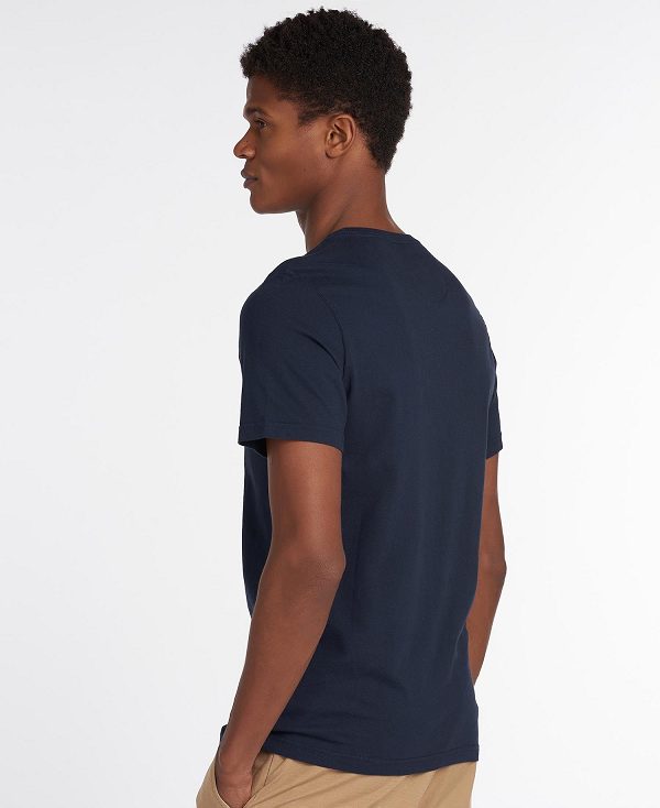 Barbour Essential Sports T-shirt μπλε | BABO88288