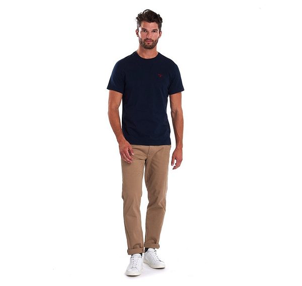Barbour Essential Sports T-shirt μπλε | BABO88288