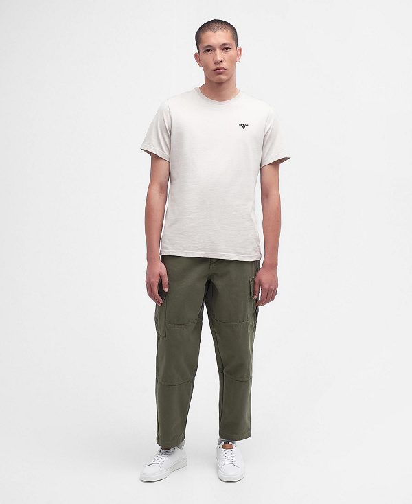 Barbour Essential Sports T-shirt Μπεζ | BABO88289