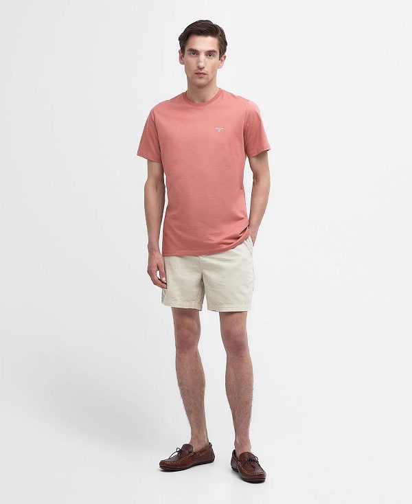 Barbour Essential Sports T-shirt ροζ | BABO88319