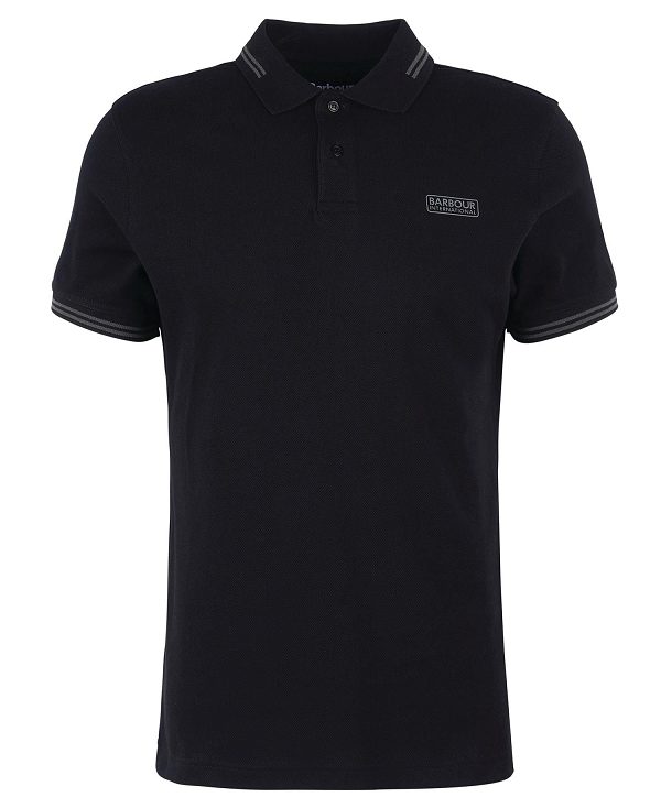 Barbour Essential Tipped Polo μαυρα | BABO88055