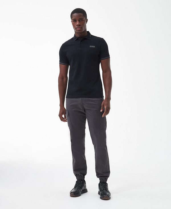Barbour Essential Tipped Polo μαυρα | BABO88055