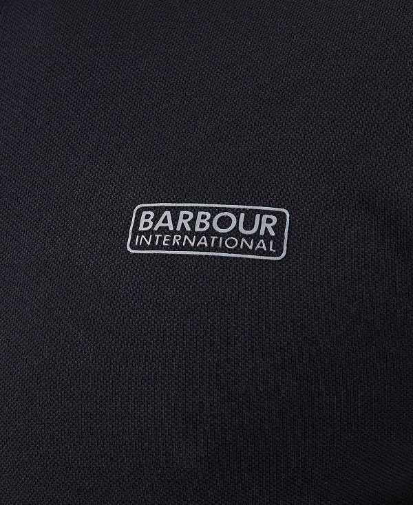 Barbour Essential Tipped Polo μαυρα | BABO88055