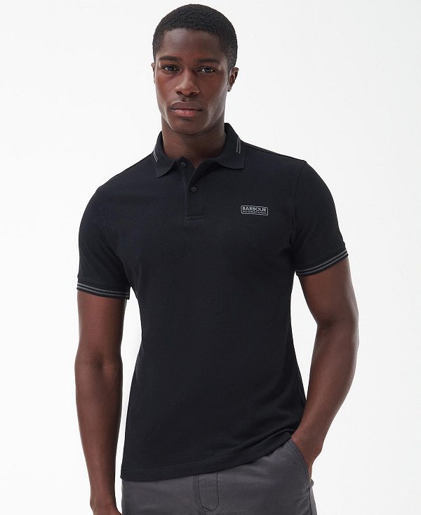 Barbour Essential Tipped Polo μαυρα | BABO88055