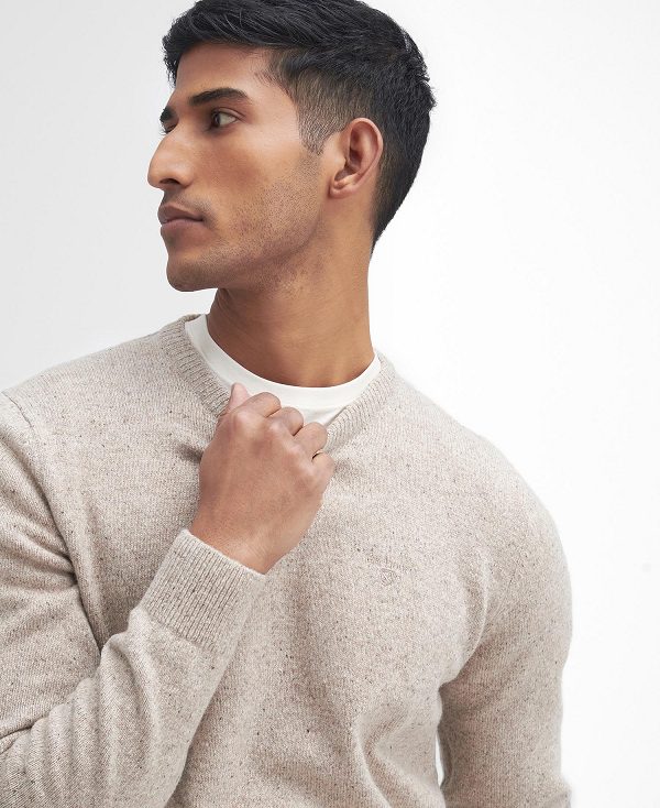 Barbour Essential Tisbury Crew-neck Sweatshirt γκρι | BABO88542