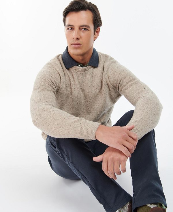 Barbour Essential Tisbury Crew-neck Sweatshirt γκρι | BABO88542