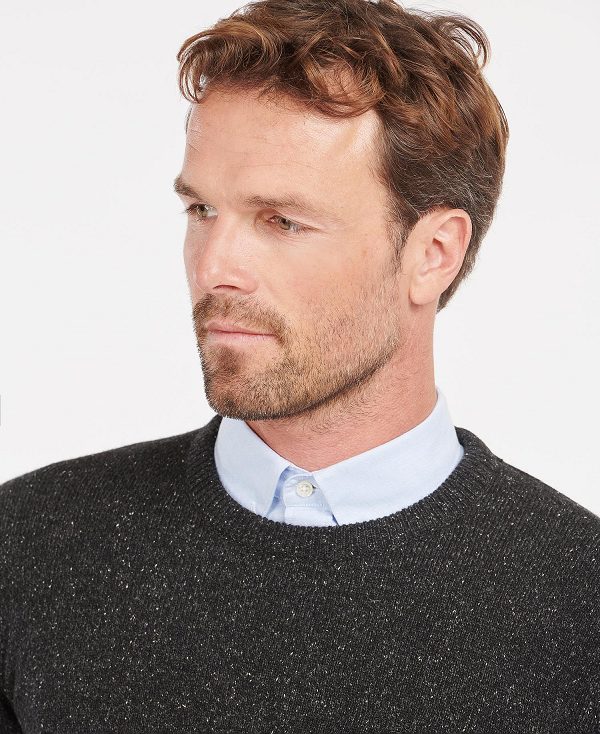 Barbour Essential Tisbury Crew-neck Sweatshirt μαυρα | BABO88543