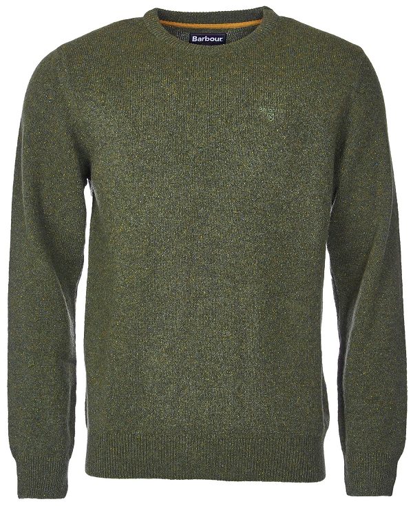 Barbour Essential Tisbury Crew-neck Sweatshirt Ελιά | BABO88548