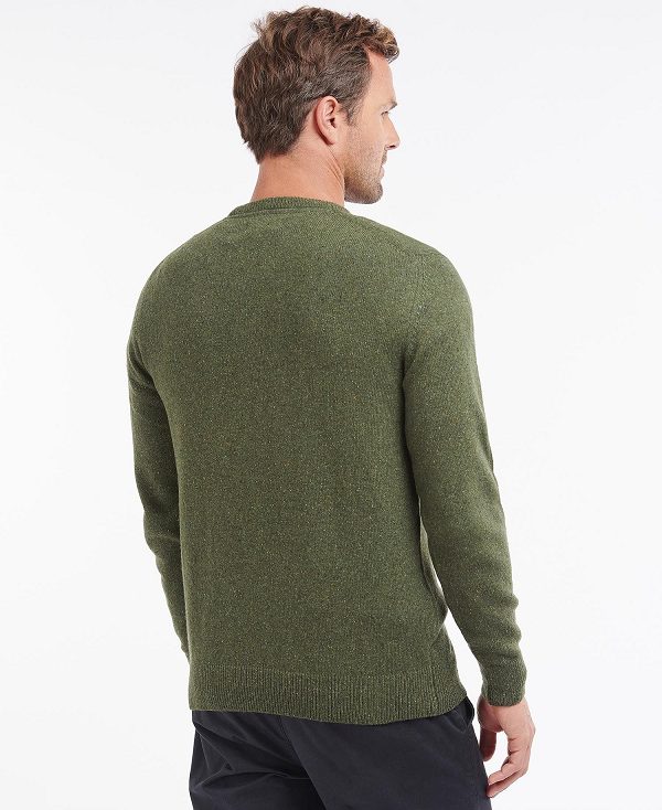 Barbour Essential Tisbury Crew-neck Sweatshirt Ελιά | BABO88548