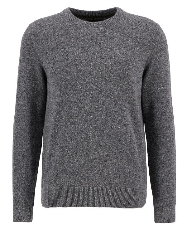 Barbour Essential Tisbury Crew-neck Sweatshirt γκρι | BABO88549