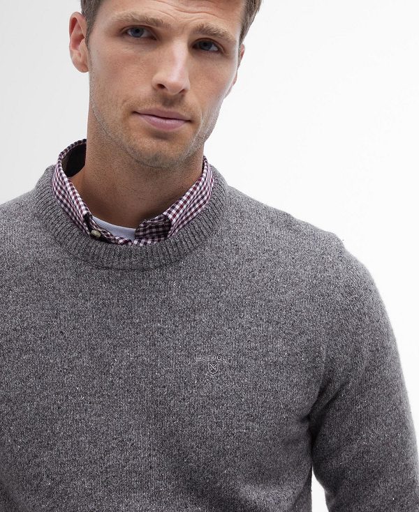 Barbour Essential Tisbury Crew-neck Sweatshirt γκρι | BABO88549