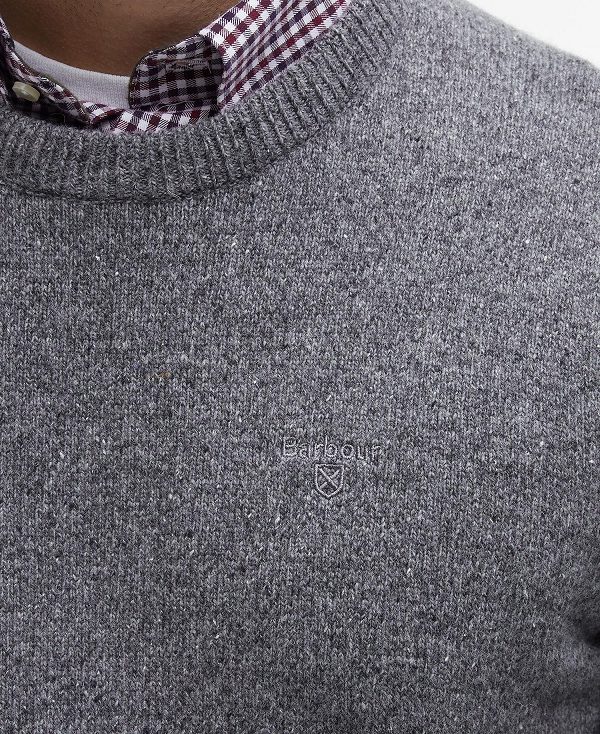Barbour Essential Tisbury Crew-neck Sweatshirt γκρι | BABO88549