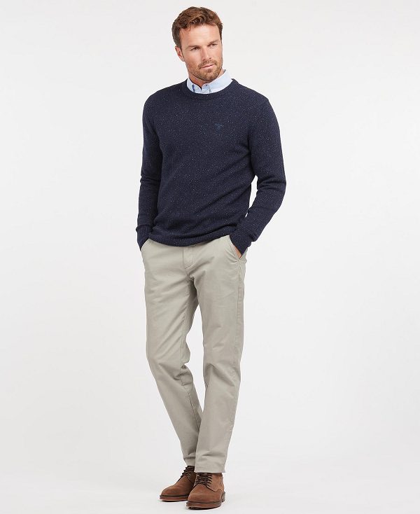 Barbour Essential Tisbury Crew-neck Sweatshirt σκουρο μπλε | BABO88567