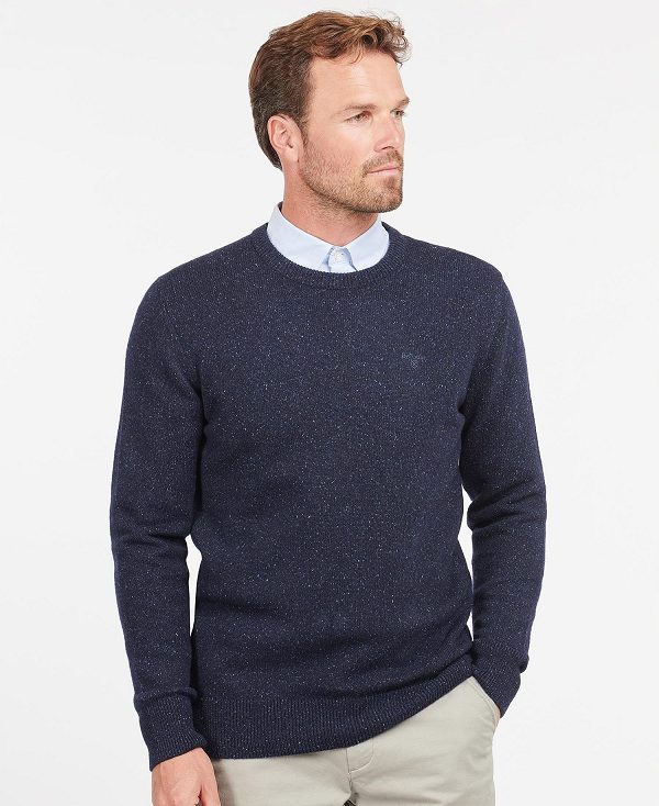 Barbour Essential Tisbury Crew-neck Sweatshirt σκουρο μπλε | BABO88567