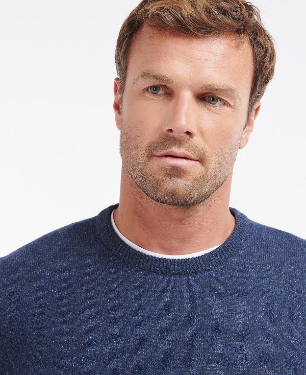 Barbour Essential Tisbury Crew-neck Sweatshirt σκουρο μπλε | BABO88568