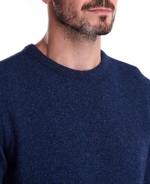 Barbour Essential Tisbury Crew-neck Sweatshirt σκουρο μπλε | BABO88568