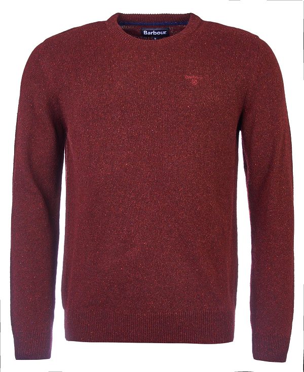 Barbour Essential Tisbury Crew-neck Sweatshirt κοκκινα | BABO88578