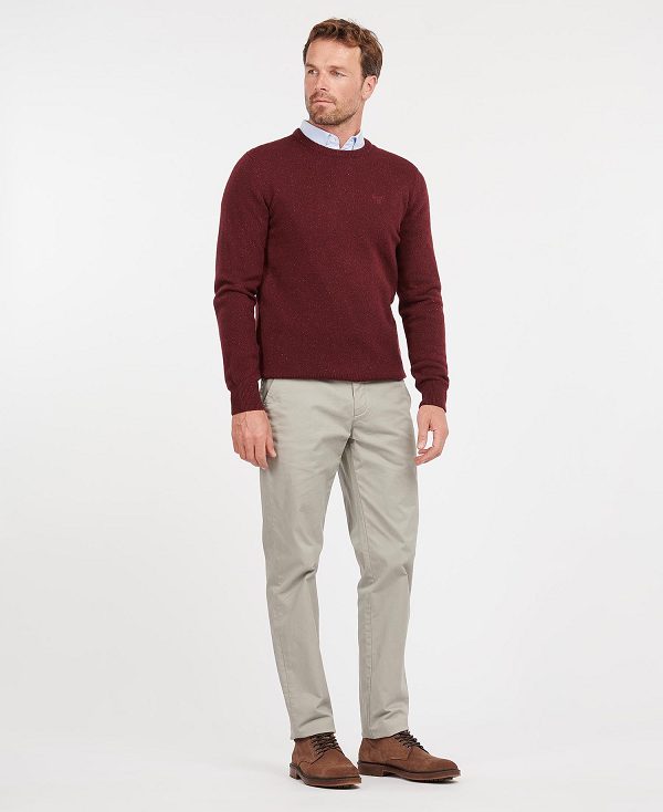 Barbour Essential Tisbury Crew-neck Sweatshirt κοκκινα | BABO88578