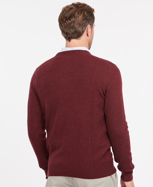 Barbour Essential Tisbury Crew-neck Sweatshirt κοκκινα | BABO88578