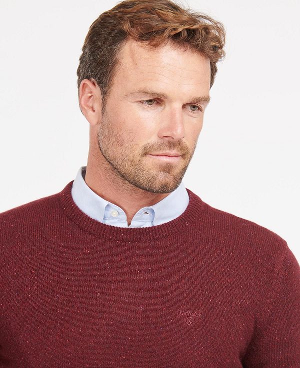 Barbour Essential Tisbury Crew-neck Sweatshirt κοκκινα | BABO88578
