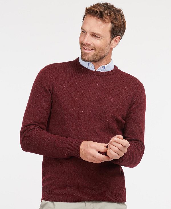 Barbour Essential Tisbury Crew-neck Sweatshirt κοκκινα | BABO88578