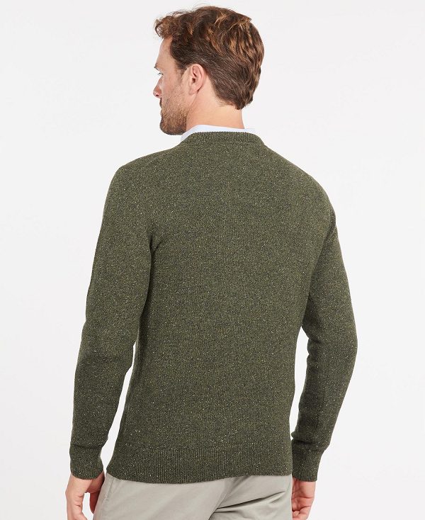 Barbour Essential Tisbury Crew-neck Sweatshirt Ελιά | BABO88584
