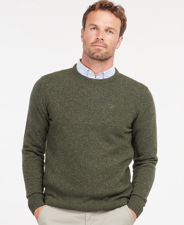 Barbour Essential Tisbury Crew-neck Sweatshirt Ελιά | BABO88584