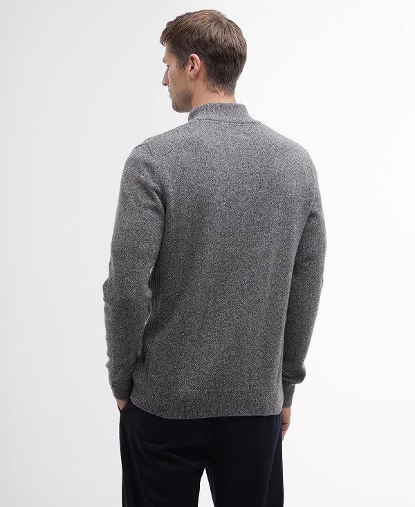 Barbour Essential Tisbury Half Zip Sweatshirt γκρι | BABO88512