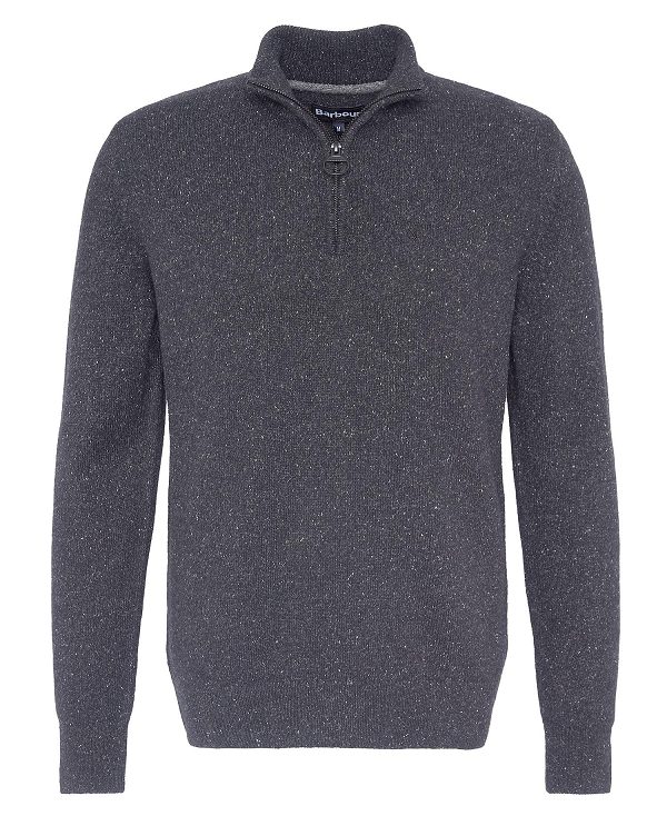 Barbour Essential Tisbury Half Zip Sweatshirt γκρι | BABO88530