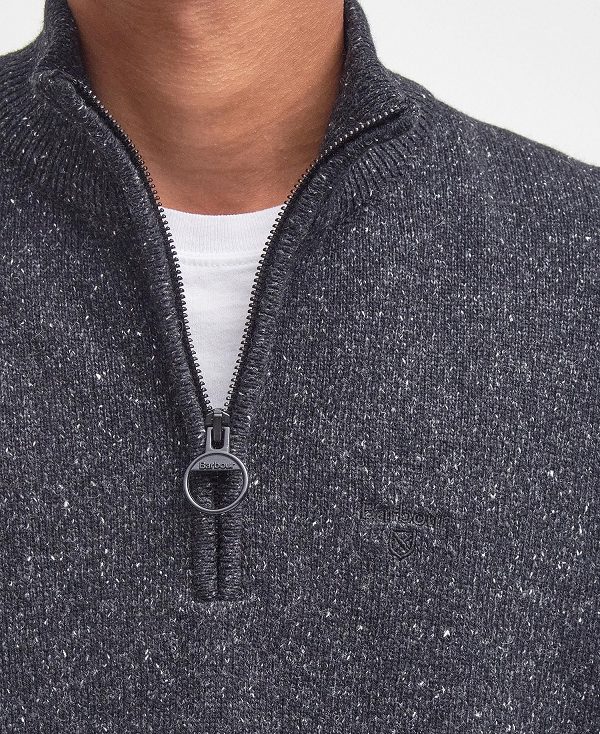 Barbour Essential Tisbury Half Zip Sweatshirt γκρι | BABO88530