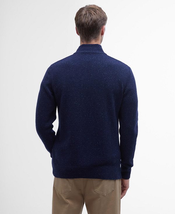 Barbour Essential Tisbury Half Zip Sweatshirt σκουρο μπλε | BABO88586