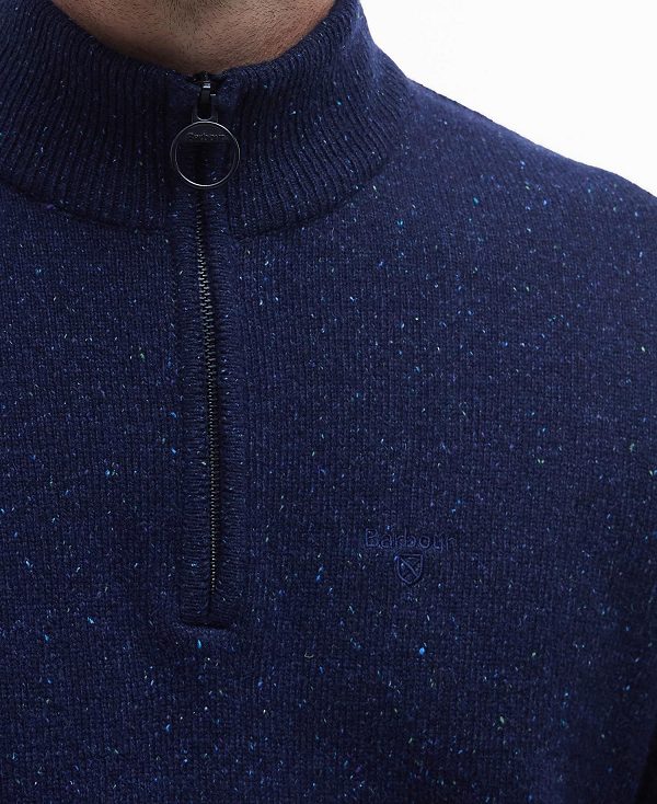 Barbour Essential Tisbury Half Zip Sweatshirt σκουρο μπλε | BABO88586