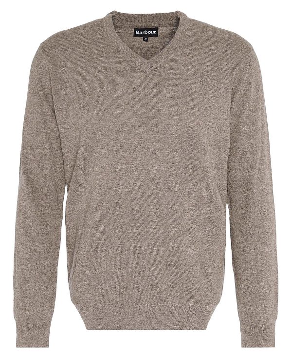 Barbour Essential V-neck Jumpers Μπεζ | BABO88655