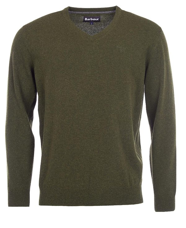 Barbour Essential V-neck Sweatshirt πρασινο | BABO88507