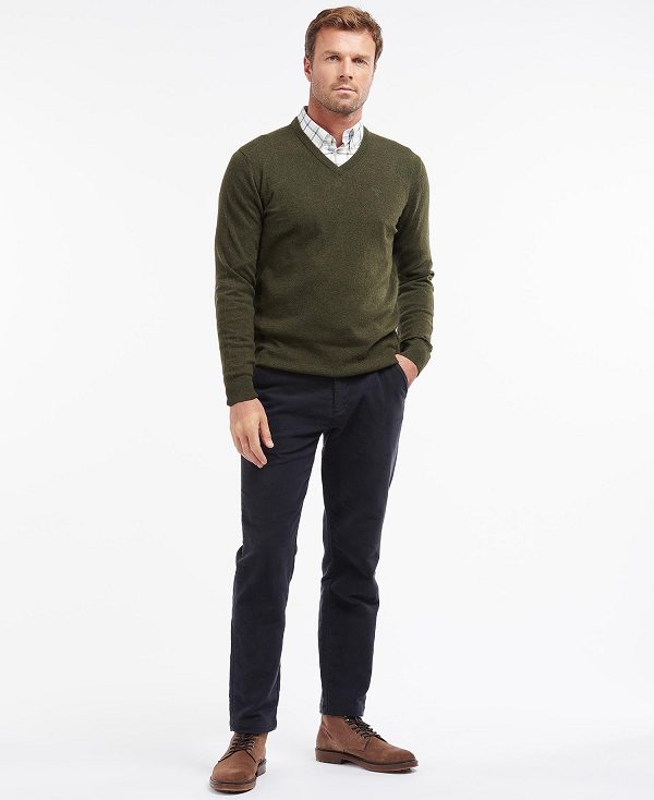 Barbour Essential V-neck Sweatshirt πρασινο | BABO88507