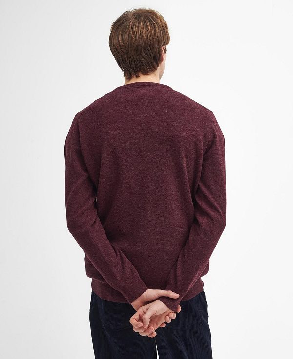 Barbour Essential V-neck Sweatshirt μπορντο | BABO88517