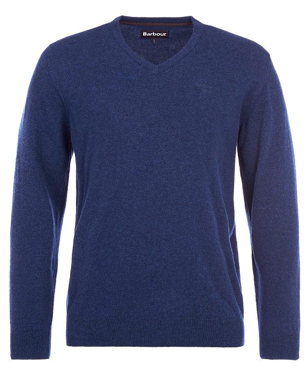 Barbour Essential V-neck Sweatshirt βαθυ μπλε | BABO88522