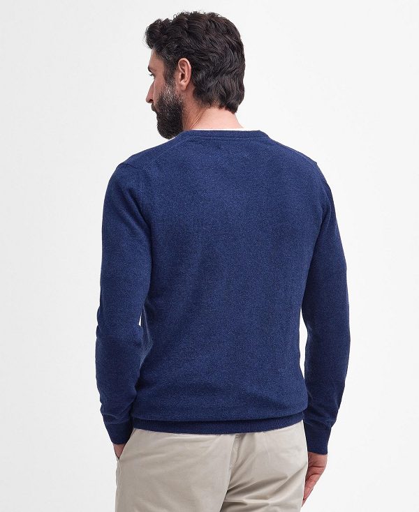 Barbour Essential V-neck Sweatshirt βαθυ μπλε | BABO88522
